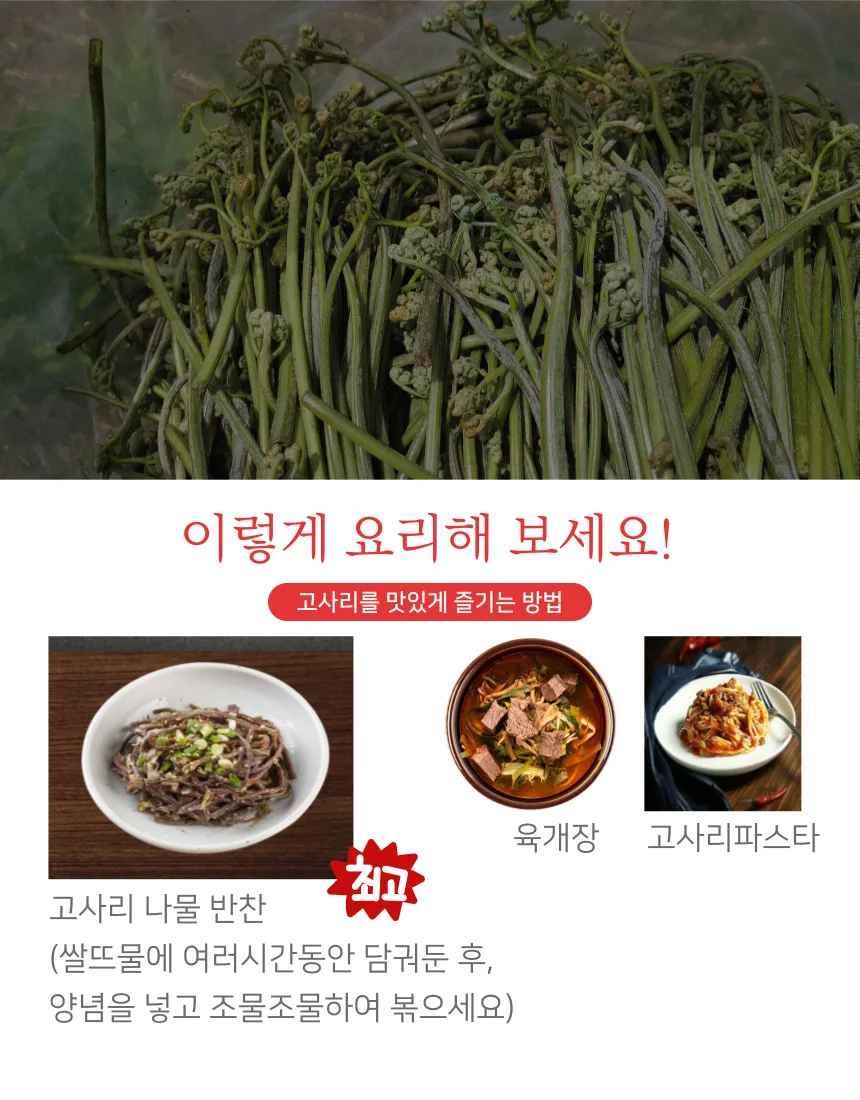 건고사리 지리산 햇고사리 대용량